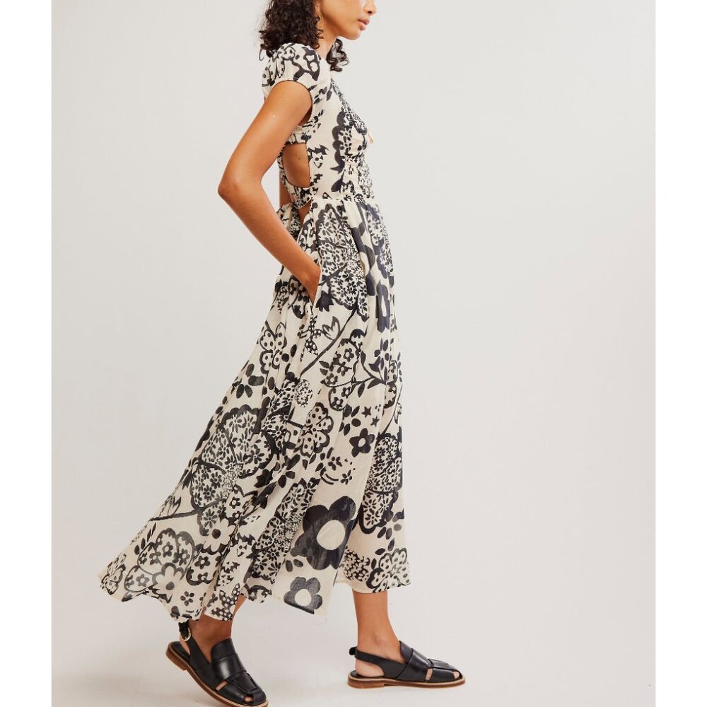 🎉LAST CHANCE🎉 FREE PEOPLE Ultraviolet Dress / Bright White Combo - Picture 2 of 10